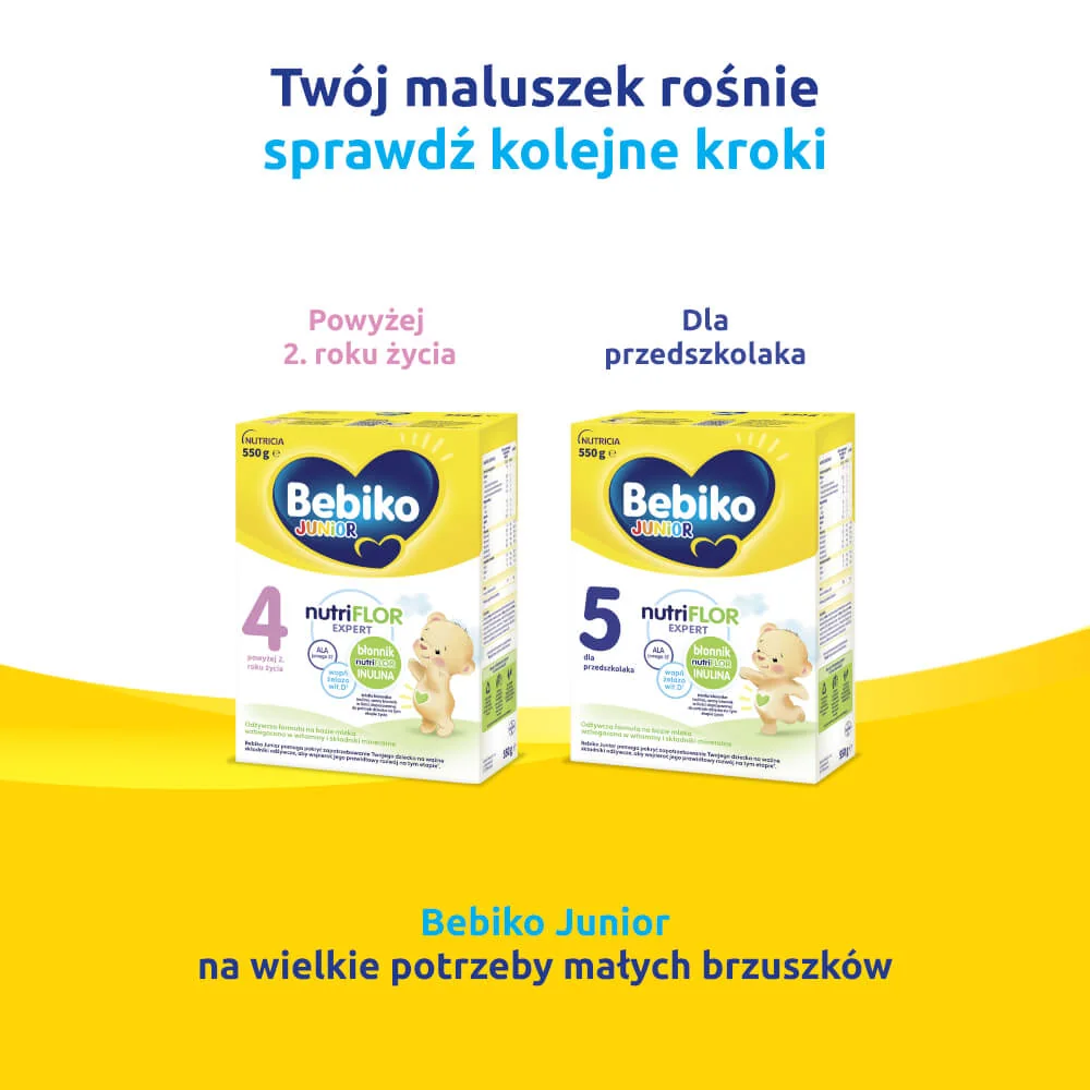 Bebiko Junior 3 odżywcza formuła na bazie mleka dla dzieci powyżej 1. roku życia, 550 g