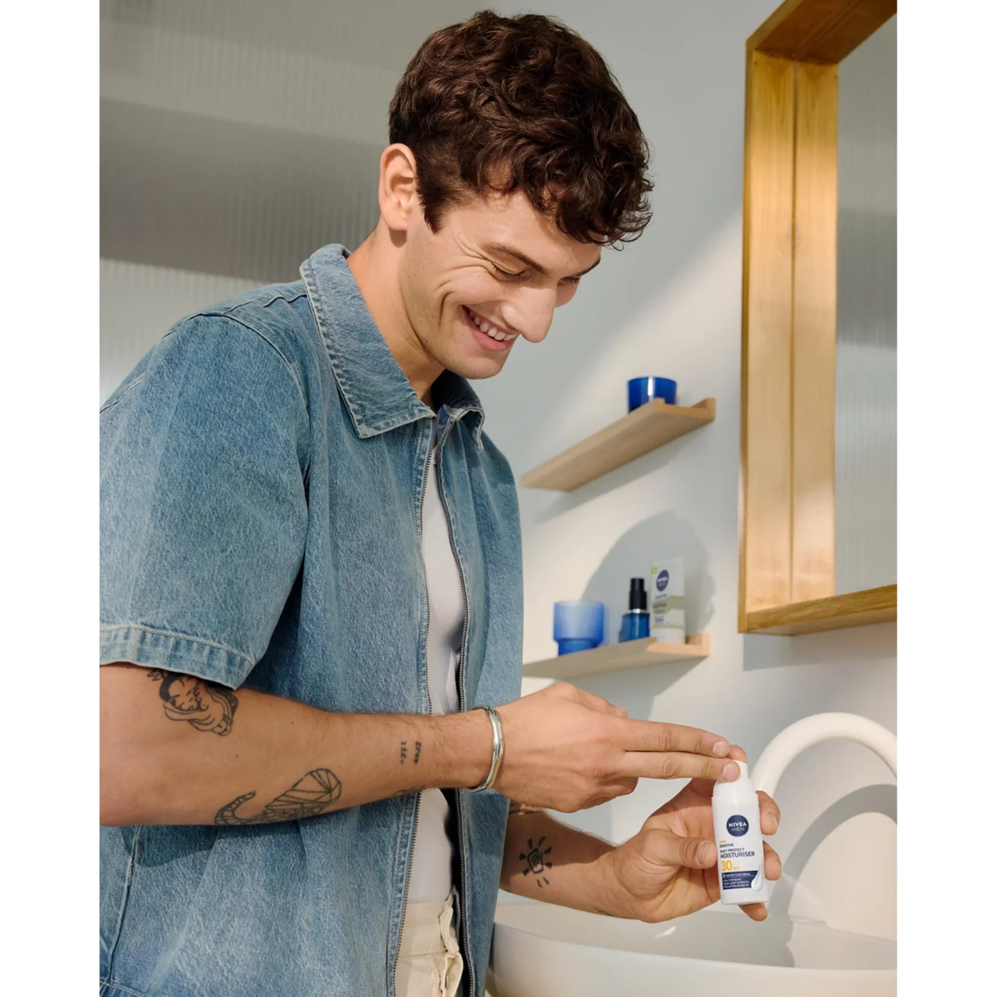 Nivea Men Sensitive Daily Protect nawilżający krem do twarzy SPF 30, 50 ml