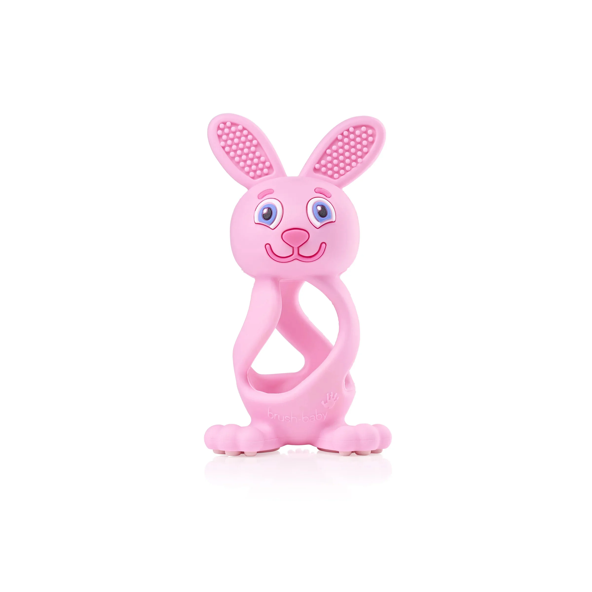 Brush-Baby Bobbie Bunny Teether zabawka-gryzak dla niemowląt Rose Pink, 1 sztuka