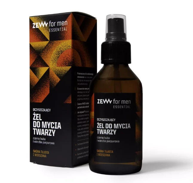 ZEW For Men Essential żel do mycia twarzy do skóry tłustej i mieszanej, 100 ml