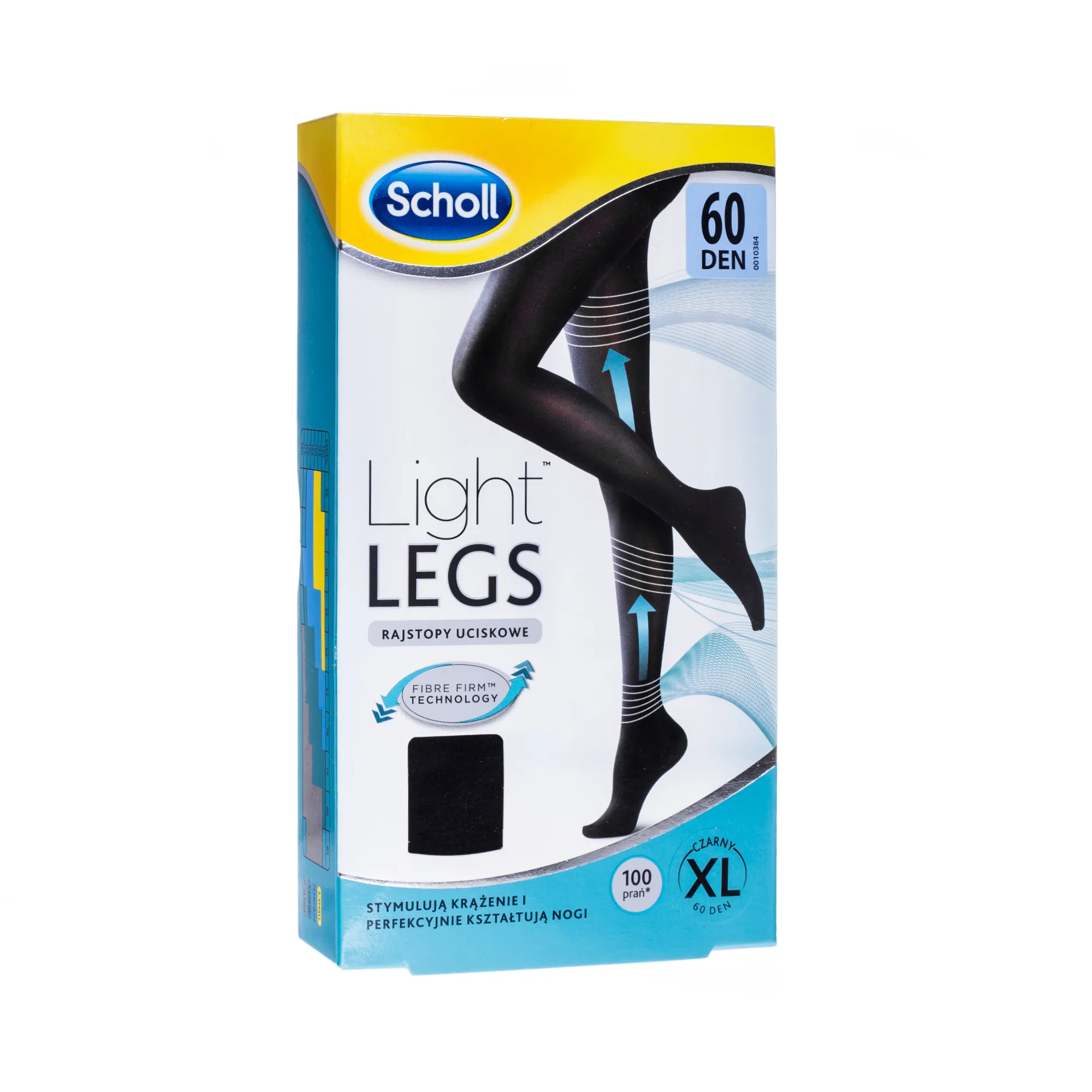 Scholl Light Legs, rajstopy uciskowe, czarne, 60 DEN, XL, 1 sztuka