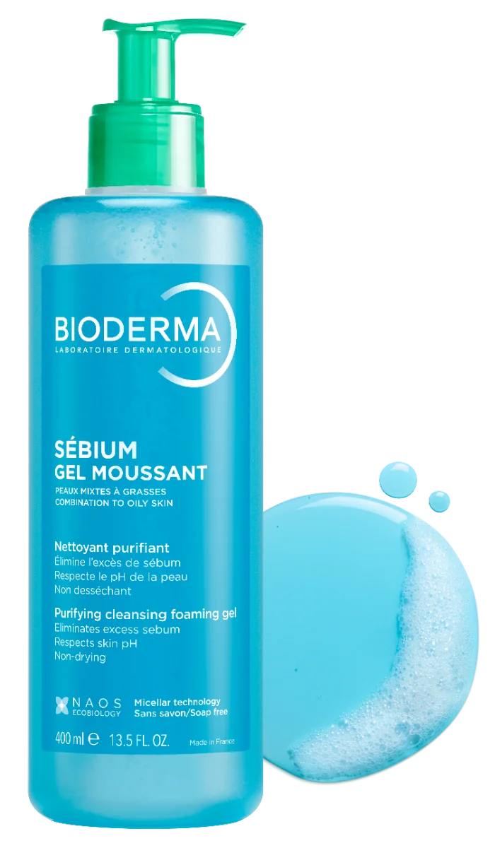 Bioderma Sébium Gel Moussant żel oczyszczający do skóry mieszanej i tłustej, 400 ml