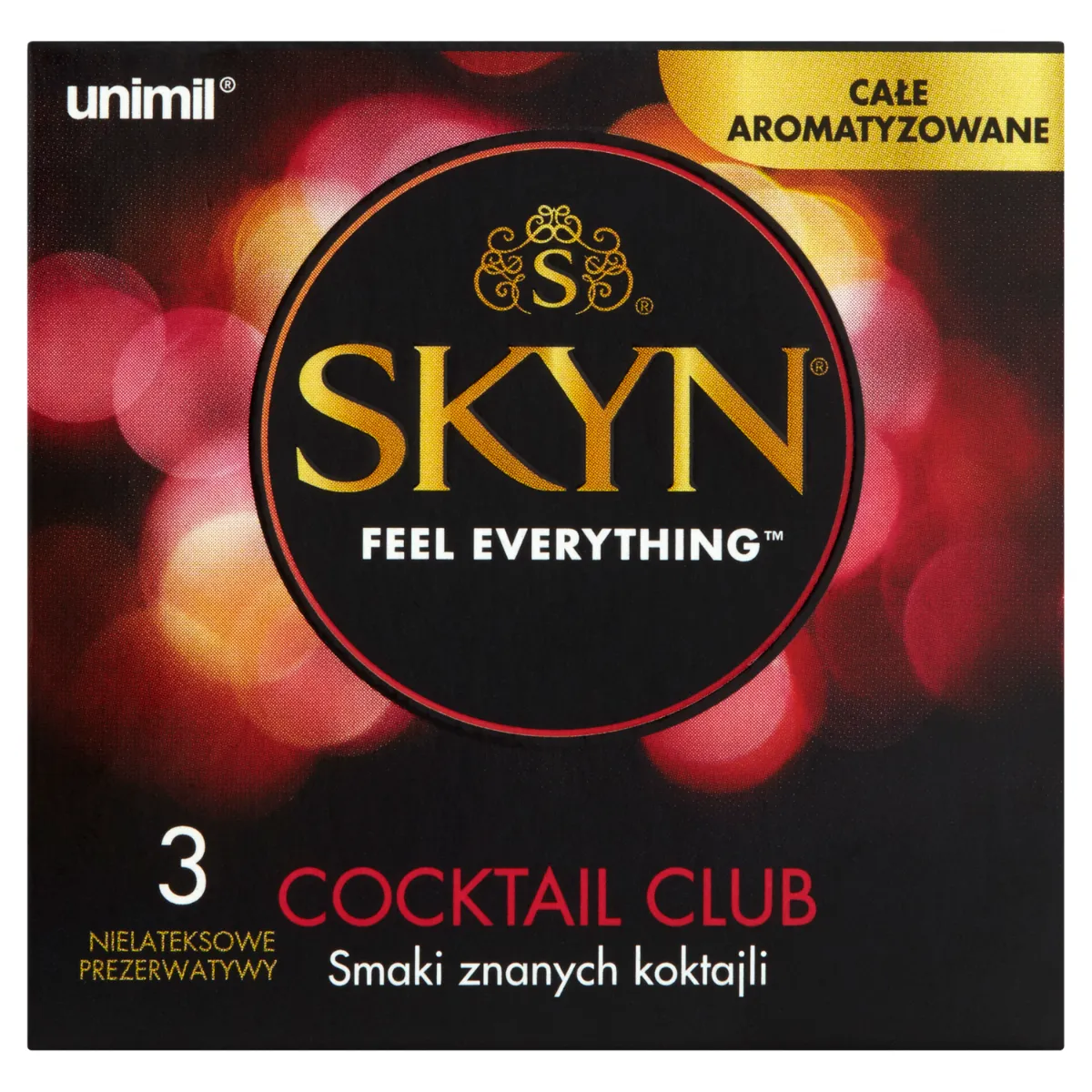 Unimil Skyn Coctail Club, nielateksowe prezerwatywy, 3 sztuki