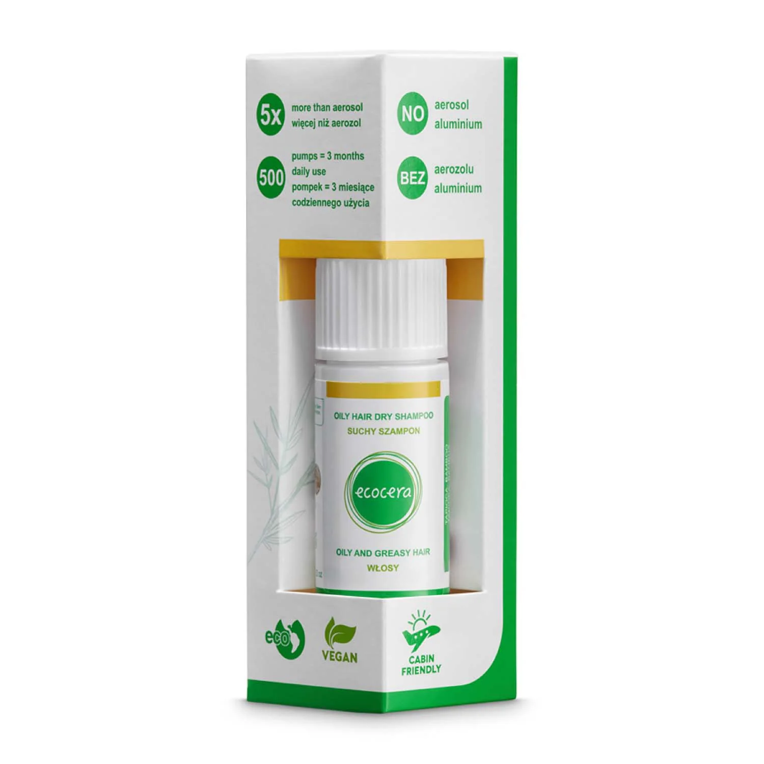 Ecocera suchy szampon do włosów przetłuszczających się, 15 g
