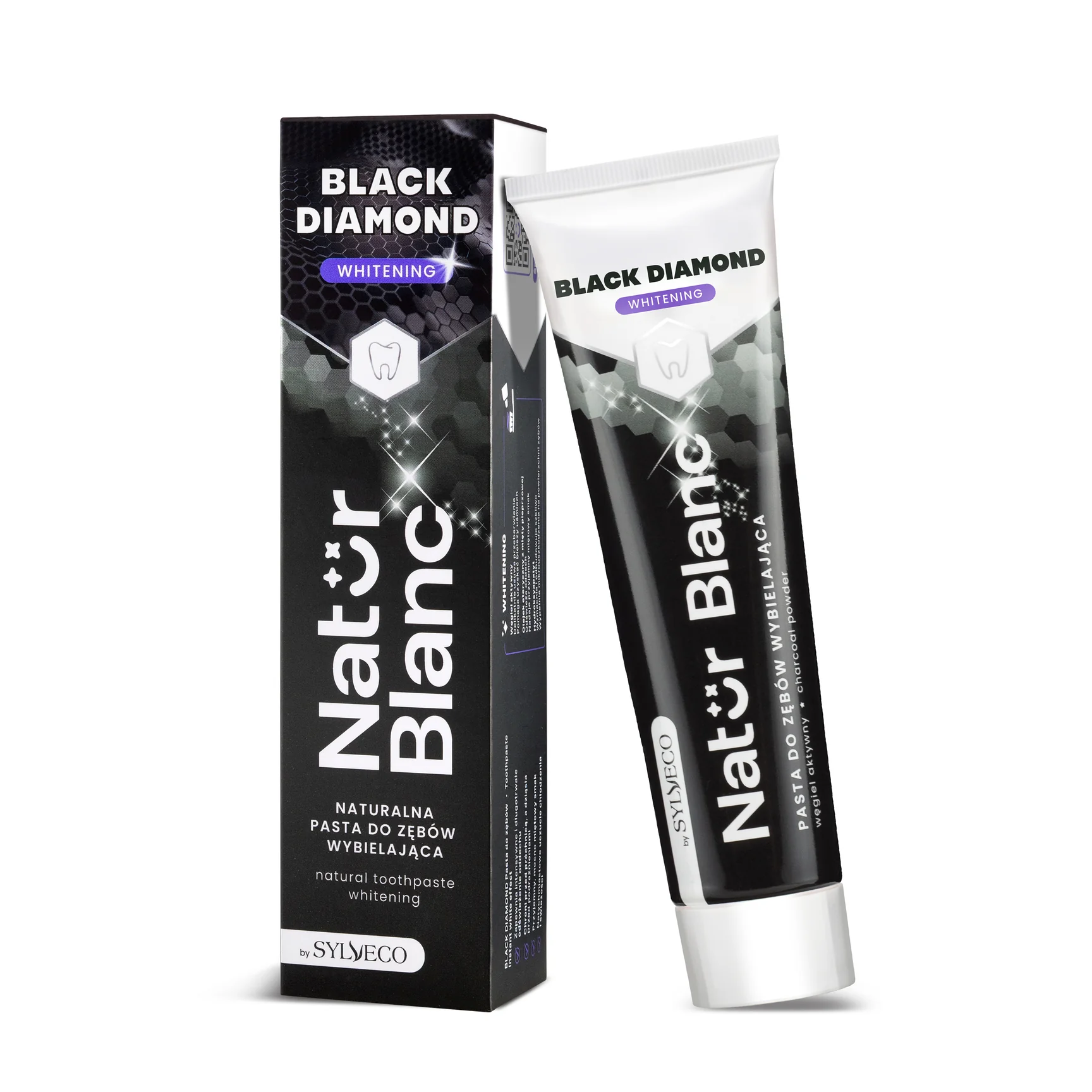 Sylveco Natur Blanc pasta do zębów wybielająca Black Diamond, 100 ml