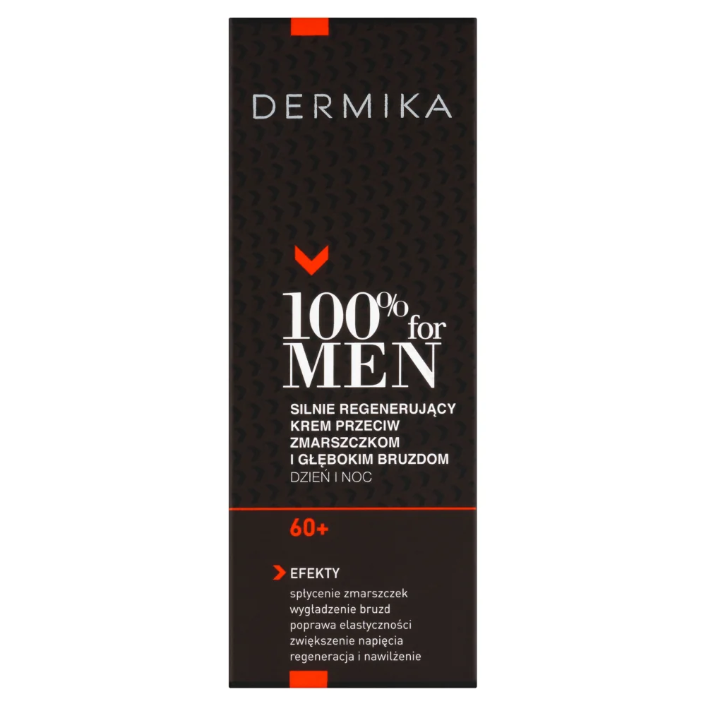 Dermika 100% For Men silnie regenerujący krem przeciw zmarszczkom i głębokim bruzdom 60+, 50 ml