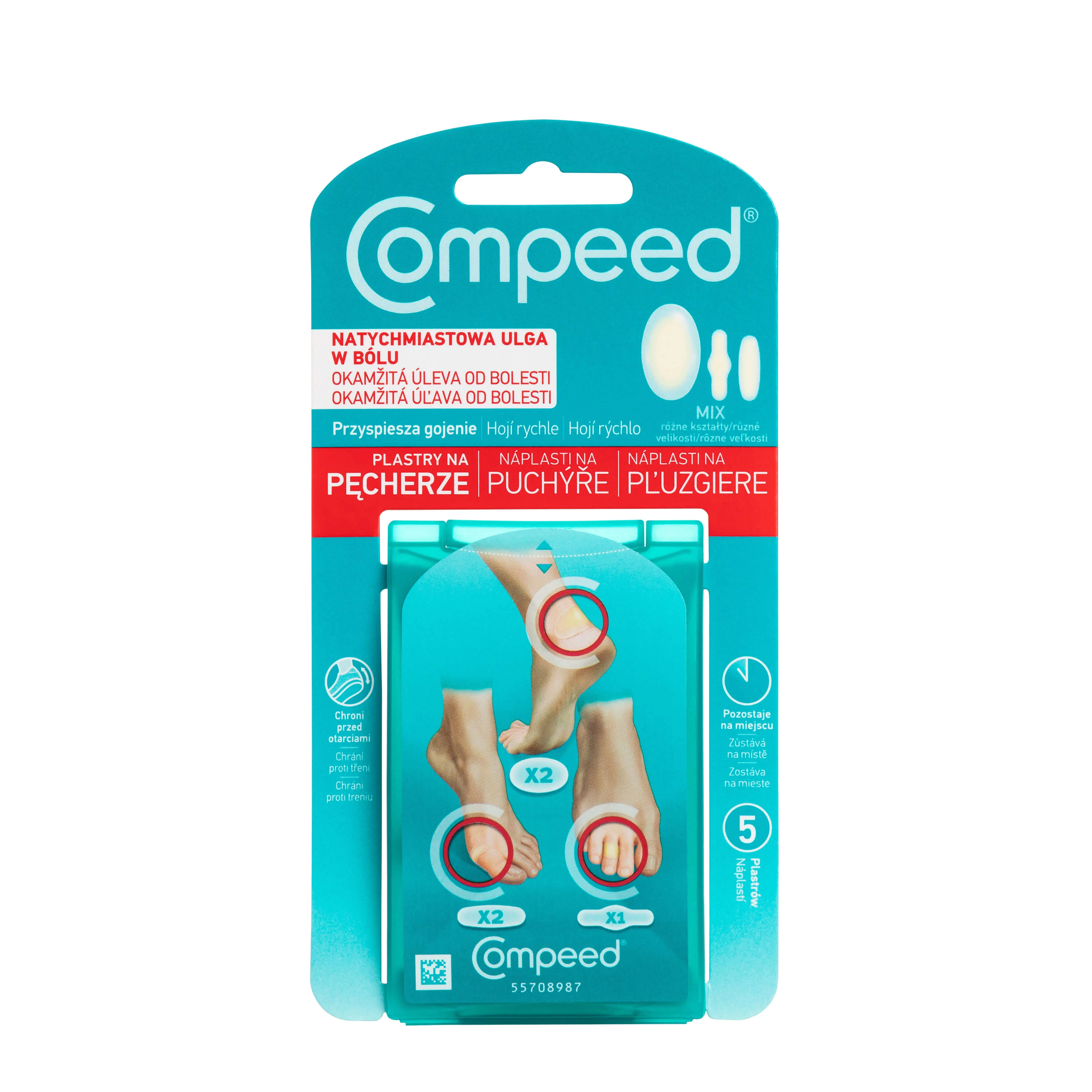 Compeed plastry na pęcherze mix, 5 szt.