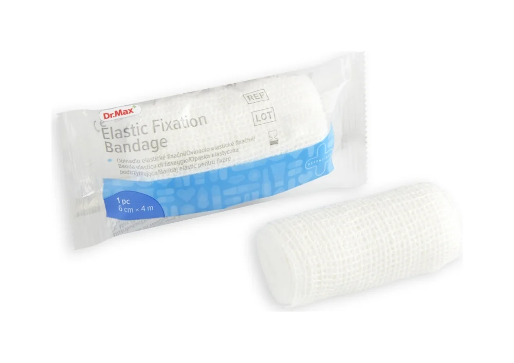 Elastic Fixation Bandage Dr. Max, opaska podtrzymująca 6 cm x 4 m, 1 sztuka