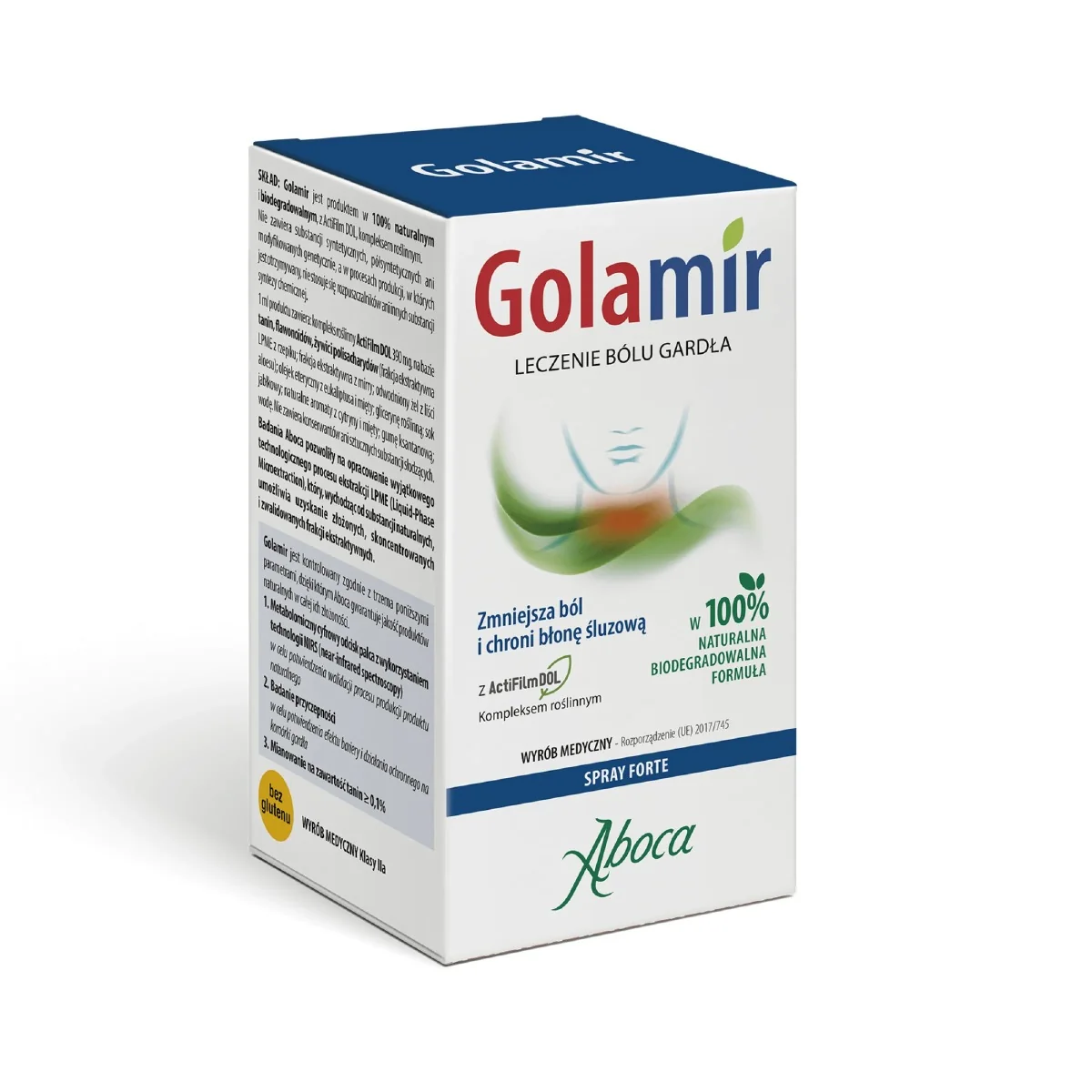 Golamir spray bezalkoholowy do gardła, dla dorosłych i dzieci powyżej 1 roku życia, 30ml