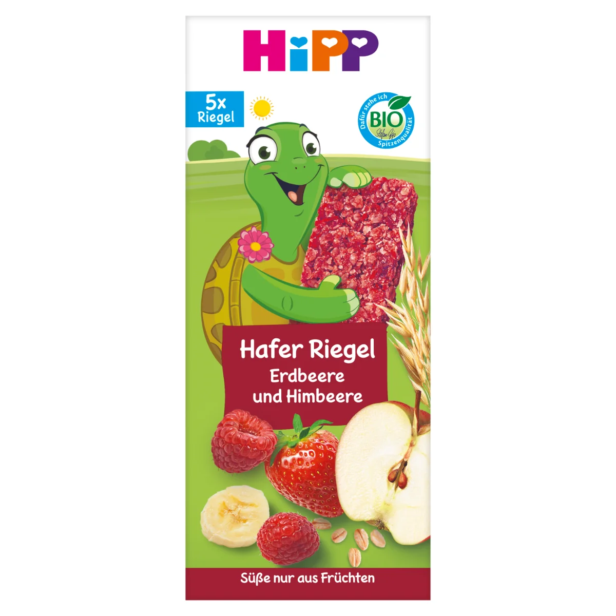 HiPP BIO od pokoleń Batonik Owsiany Truskawki-Maliny, 5 x 20g