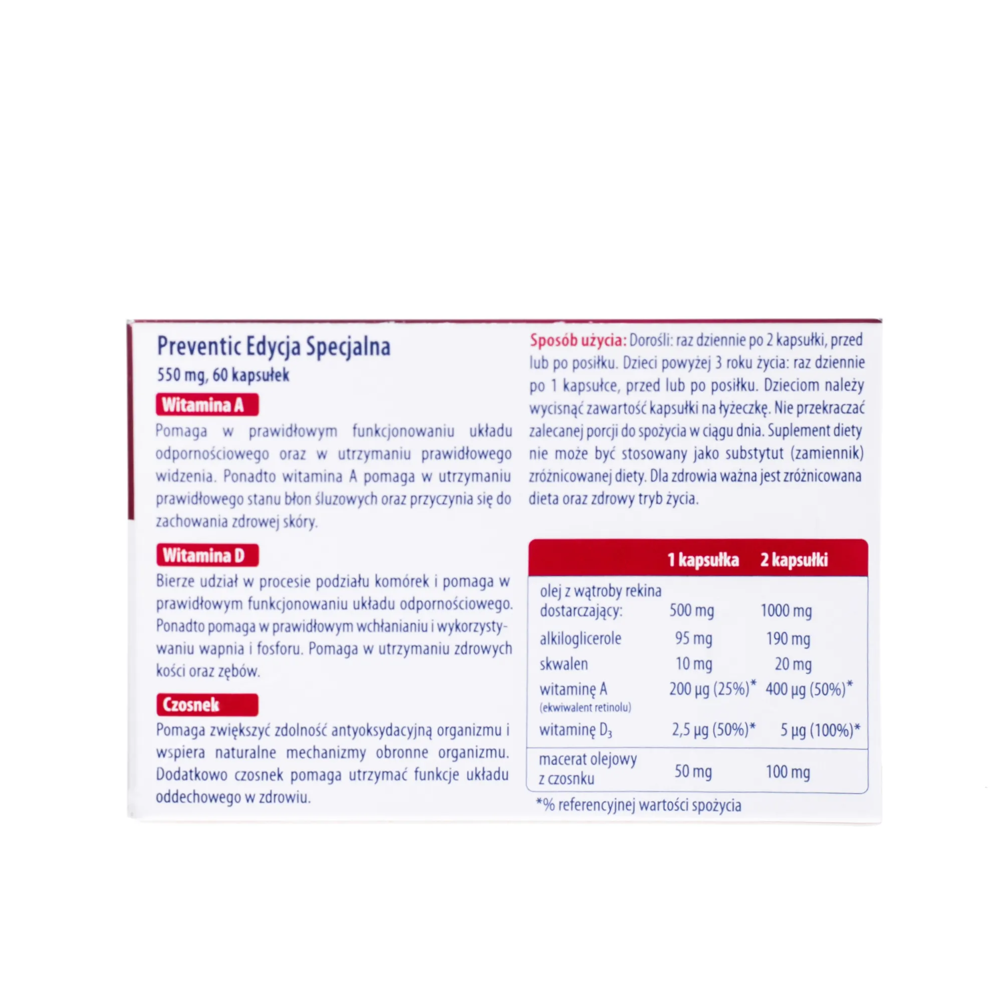 Preventic Edycja Specjalna, suplement diety, 60 kapsułek 