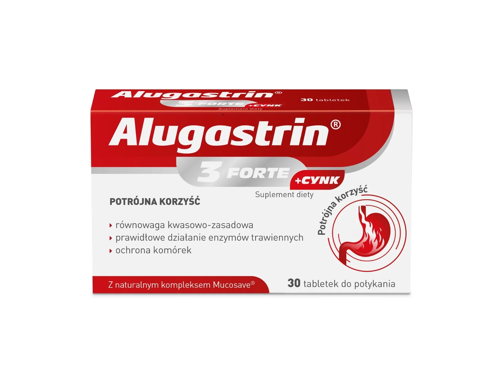Alugastrin 3 Forte + Cynk 30 tabletek