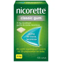 Nicorette Classic, 4 mg, 105 gum do żucia