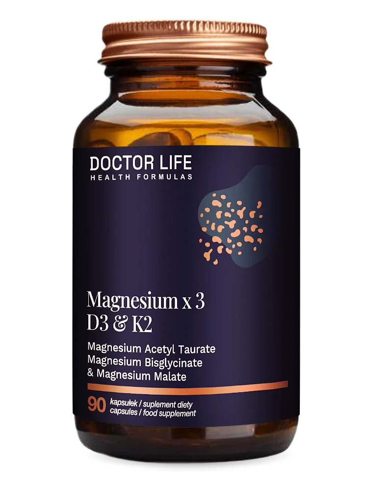 Doctor Life Magnesium z D3 & K2 90 kapsułek
