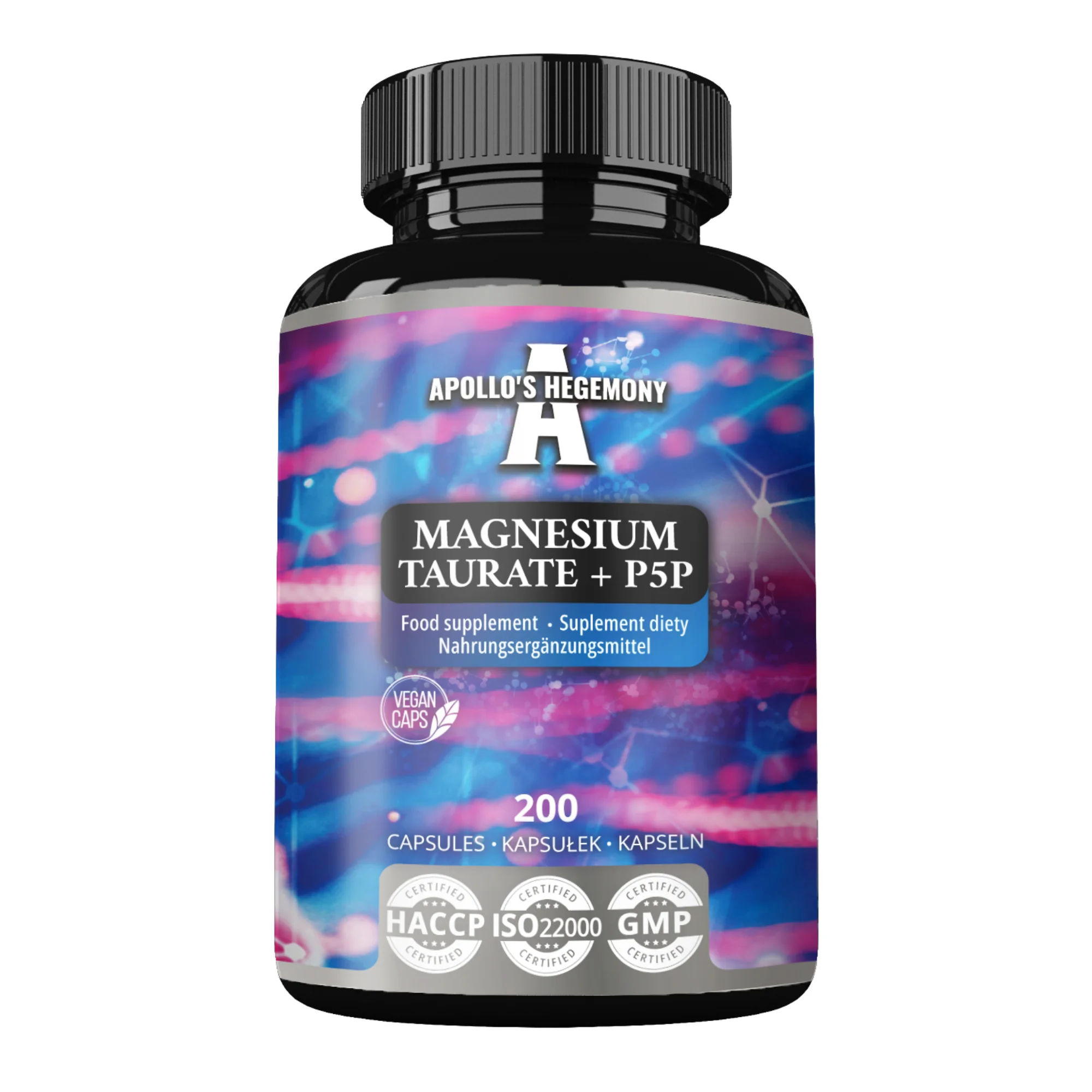 Apollo's Hegemony Magnesium Taurate + P5P 200 kapsułek