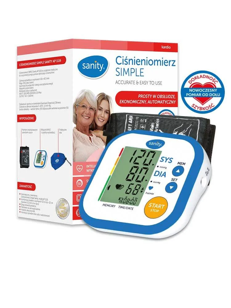 Sanity Simple AP 1116 elektroniczny ciśnieniomierz naramienny, 1 szt.