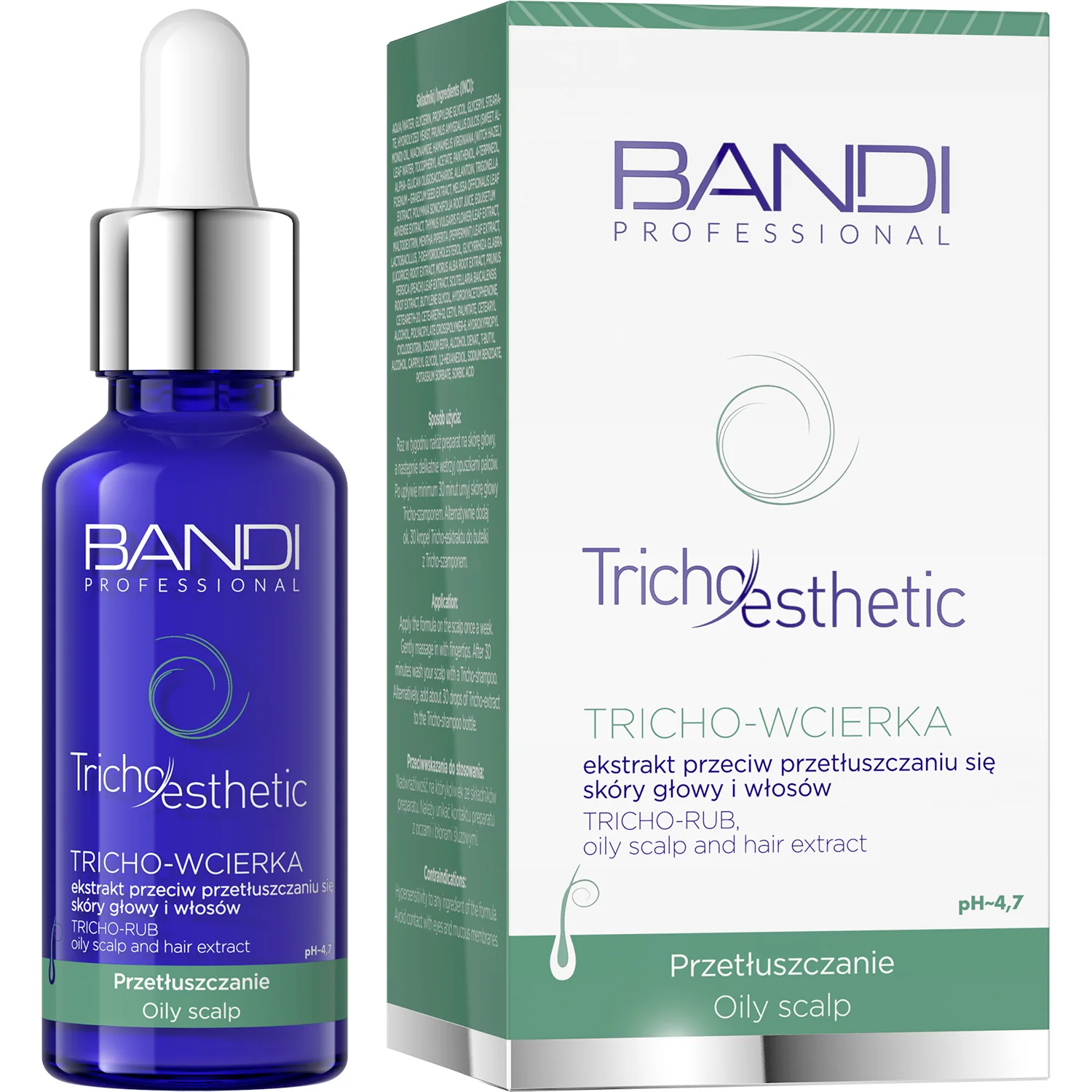 BANDI Tricho Esthetic tricho-wcierka ekstrakt przeciw przetłuszczaniu się skóry głowy i włosów, 30 ml