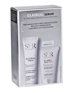 SVR Clairial, serum redukujące przebarwienia, 30 ml + krem ochronny na przebarwienia, SPF50, 50 ml gratis