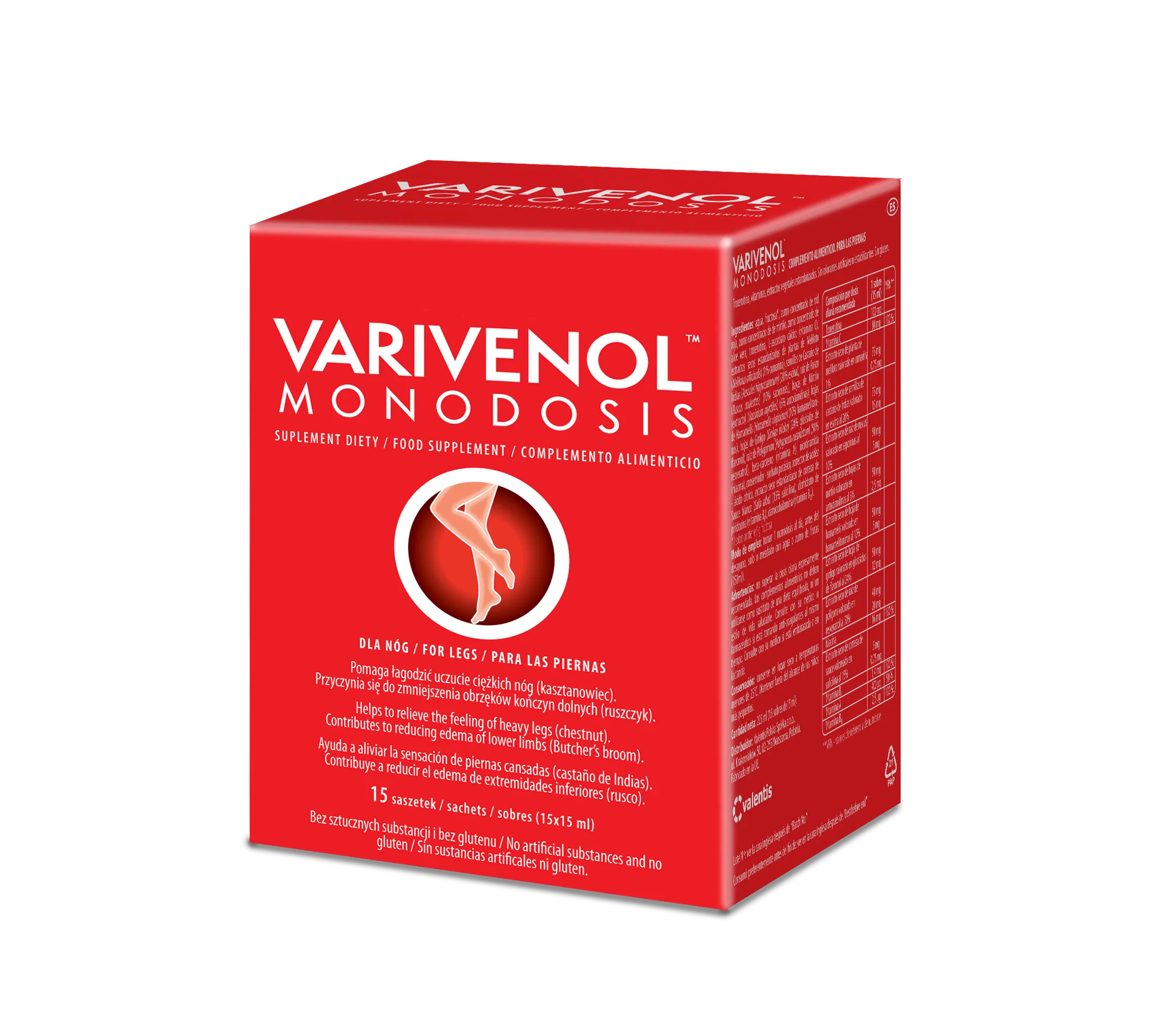 Varivenol Monodosis, suplement diety, płyn, 15 saszetek