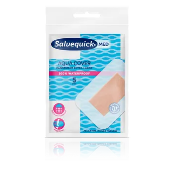 Plaster Salvequick Med Aqua Cover, 5 sztuk 