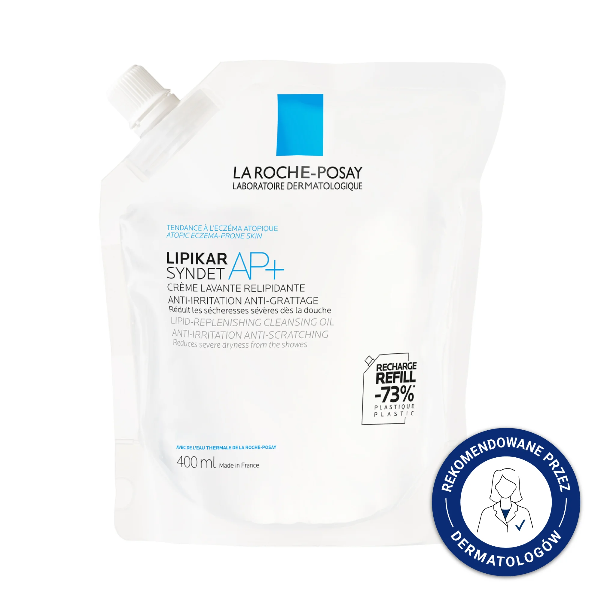La Roche-Posay Lipikar Syndet AP+ krem myjący (refill), 400 ml