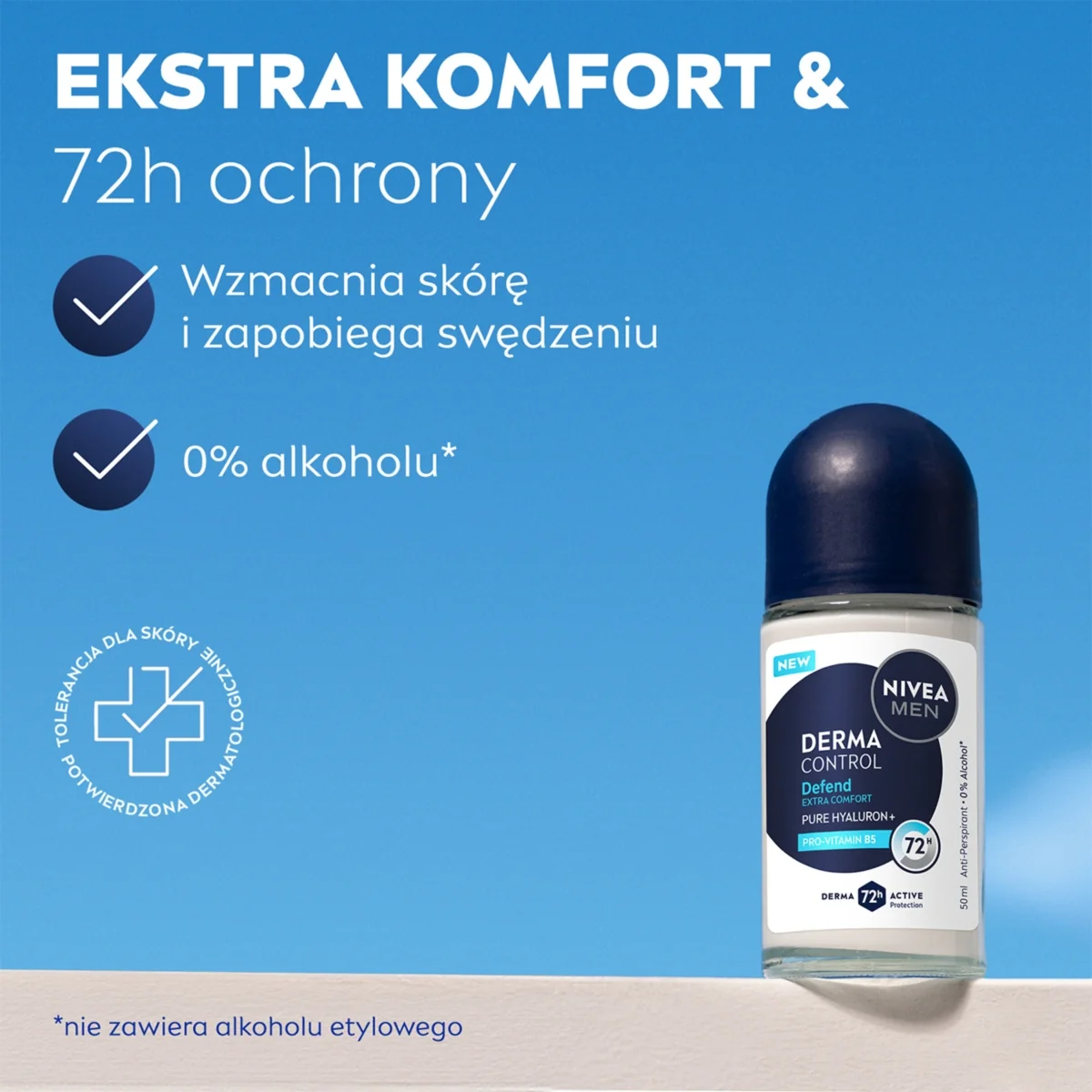 Nivea Men Derma Control Defend antyperspirant roll-on, 50 ml
