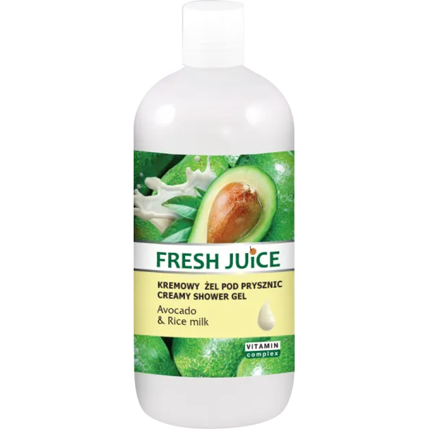 Fresh Juice, kremowy żel pod prysznic, avocado rice milk, 500 ml