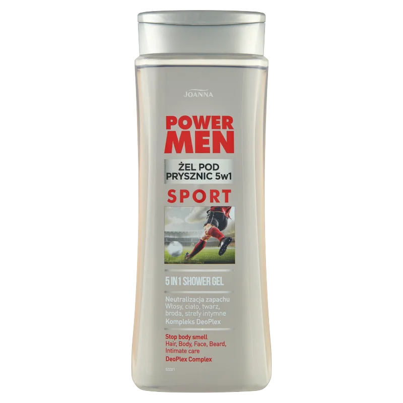 Joanna POWER MAN Sport żel pod prysznic 5w1, 300 ml