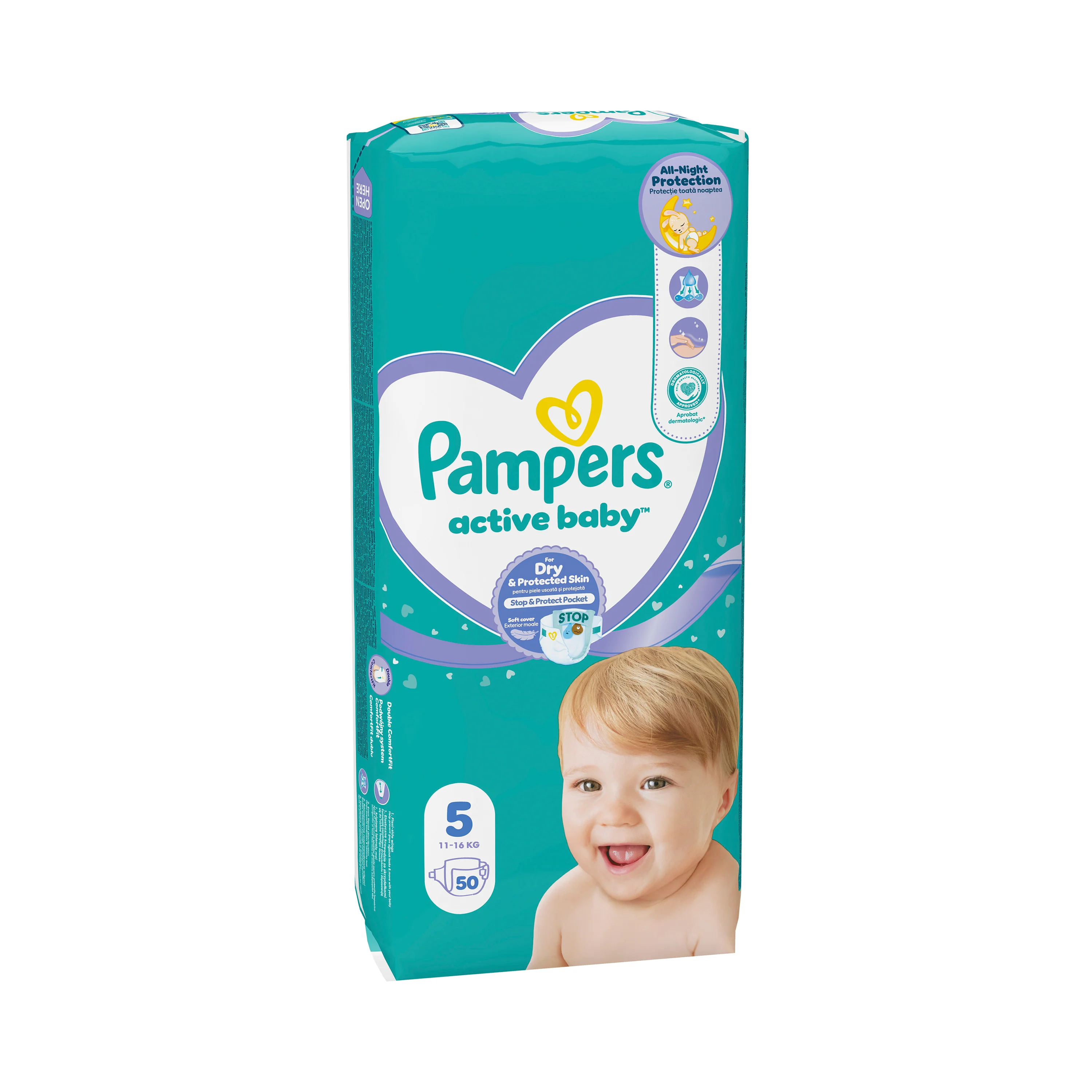 Pampers Active Baby rozmiar 5, 11-16 kg, 50 sztuk