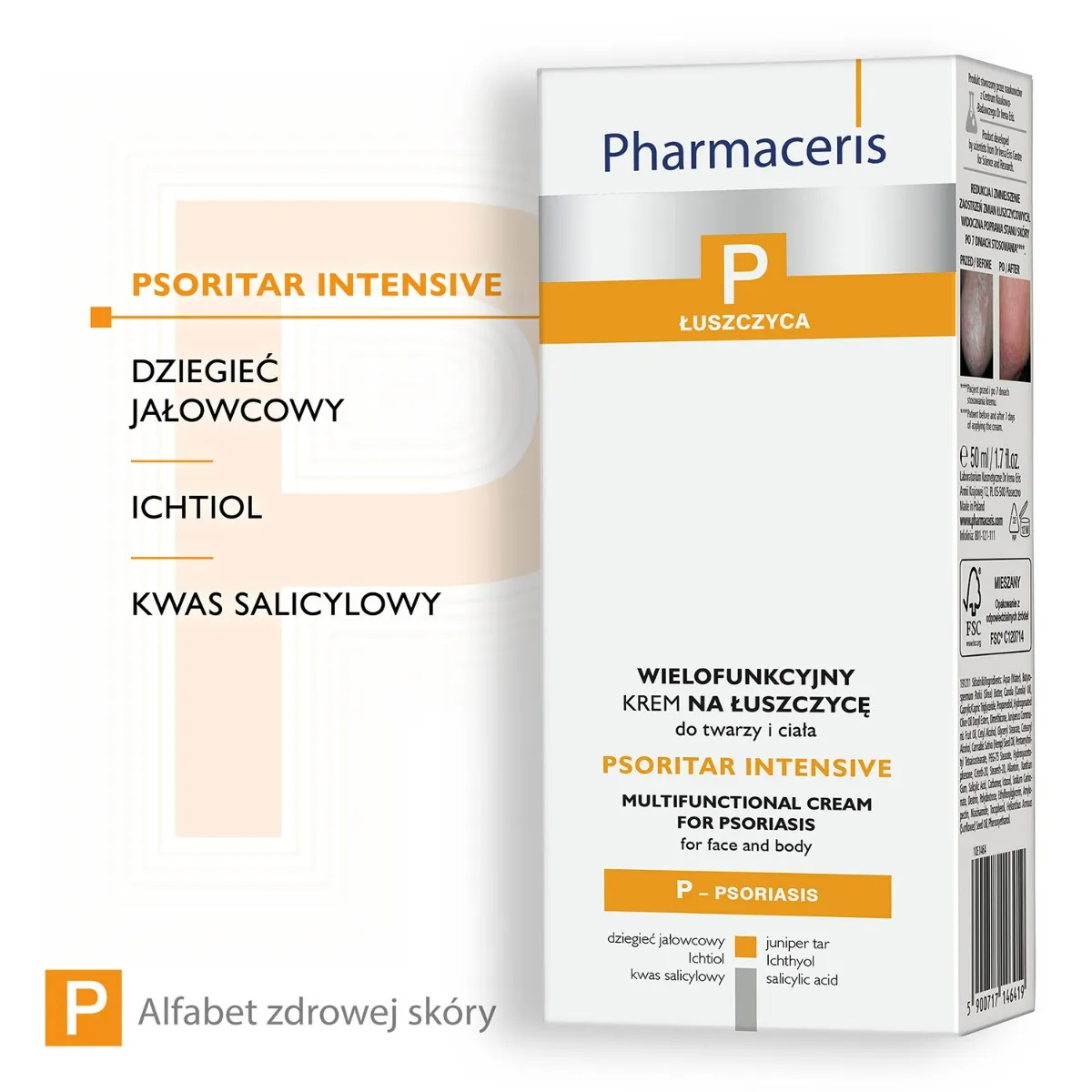 Pharmaceris P Psoritar Intensive, wielofunkcyjny krem na łuszczycę, 50 ml 
