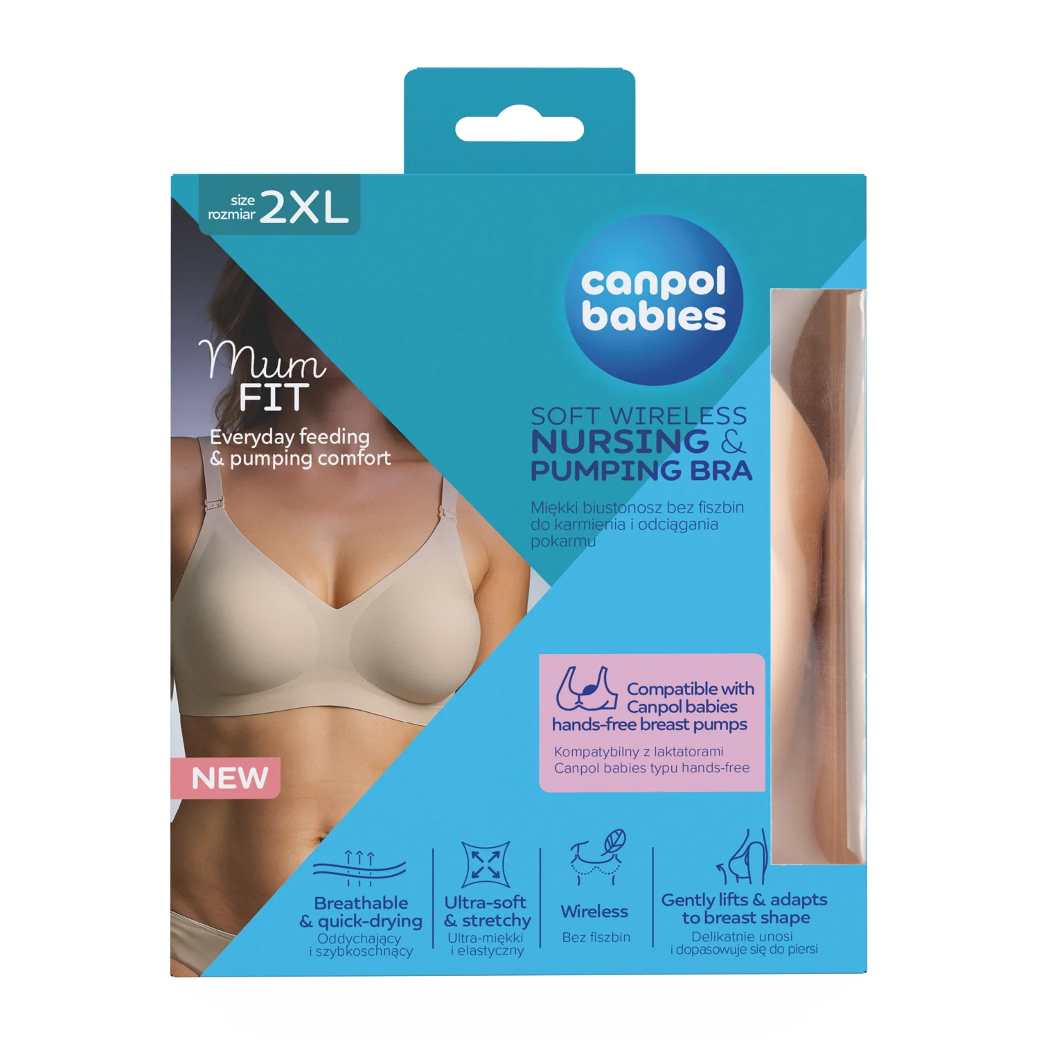 Canpol Babies Mum Fit biustonosz do karmienia i odciągania 2XL, 1 sztuka