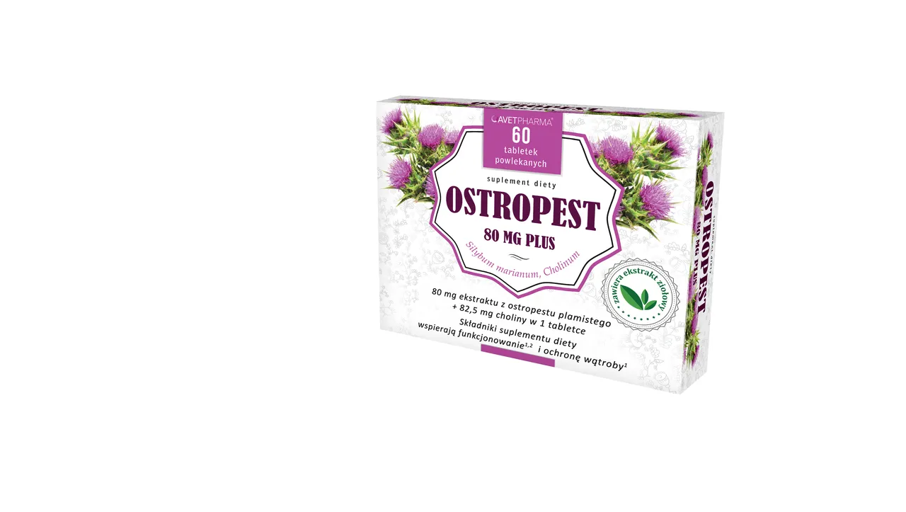 Ostropest Plus, suplement diety, 60 tabletek powlekanych
