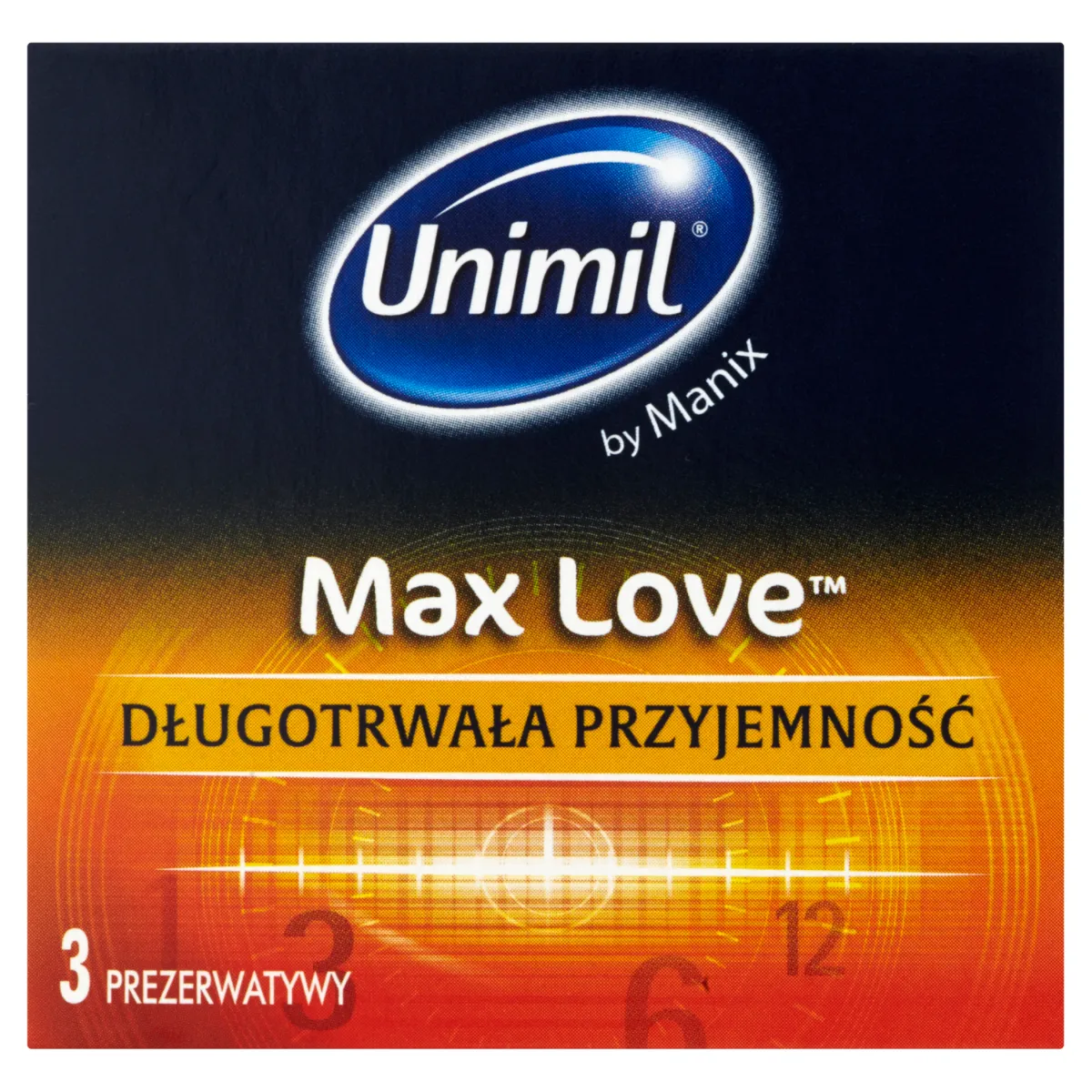 Unimil Max Love, prezerwatywy, 3 sztuki