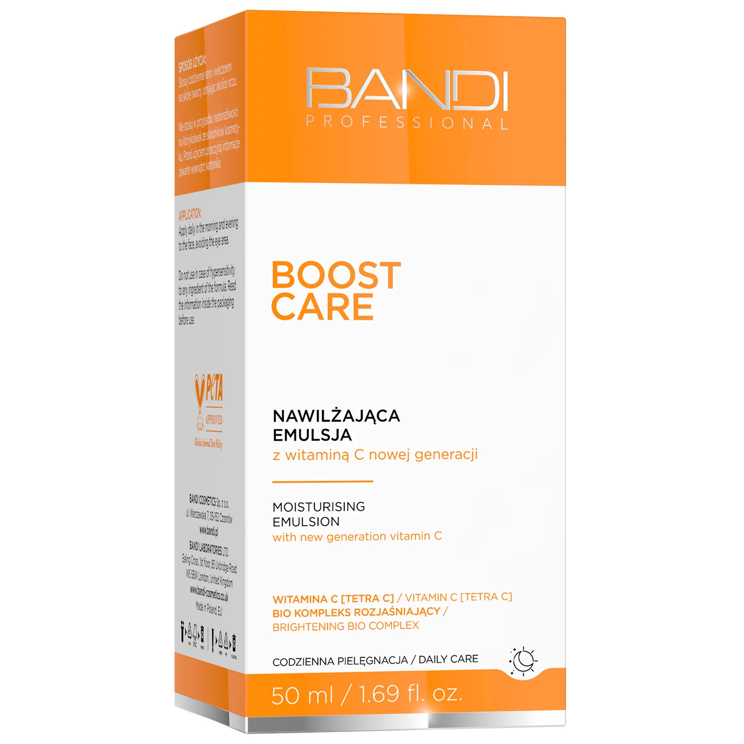Bandi Boost Care nawilżająca emulsja z witaminą C nowej generacji, 50 ml