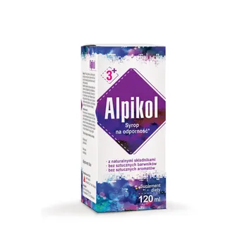 Alpikol, suplement diety, syrop, 120 ml. Data ważności 2022-12-31 