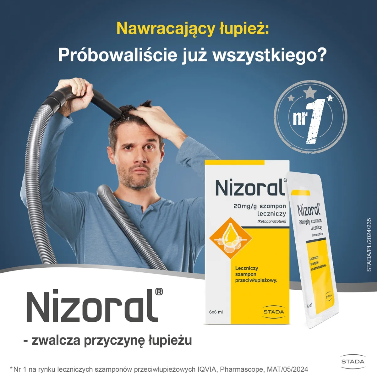 Nizoral szampon leczniczy, 6 x 6 ml