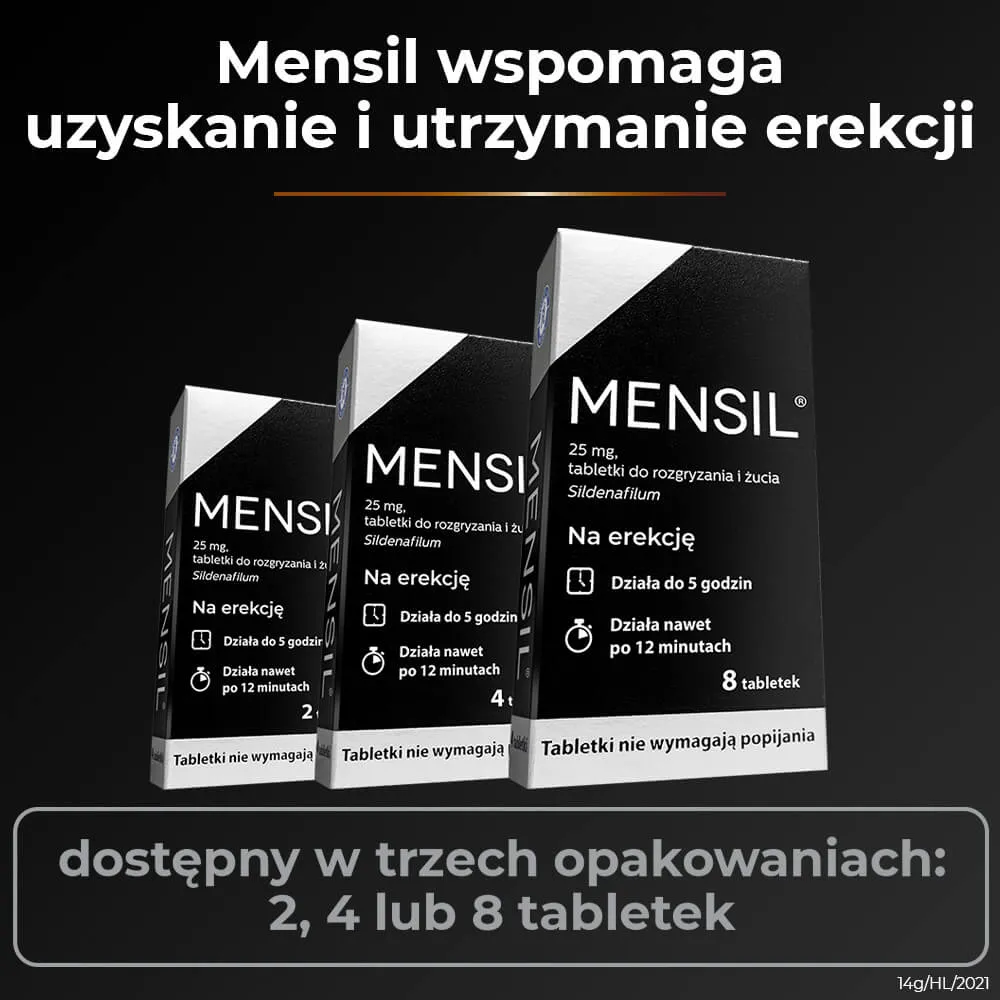 Mensil, 25 mg, tabletki na erekcję, 8 tabletek 