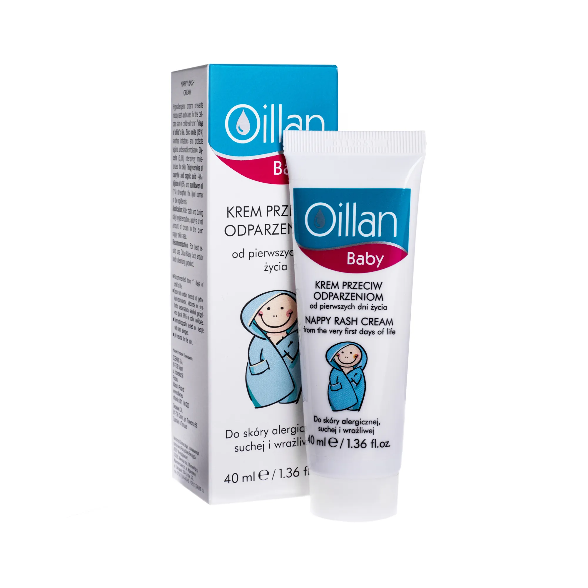 Oillan Baby, krem przeciw odparzeniom, 40 ml 