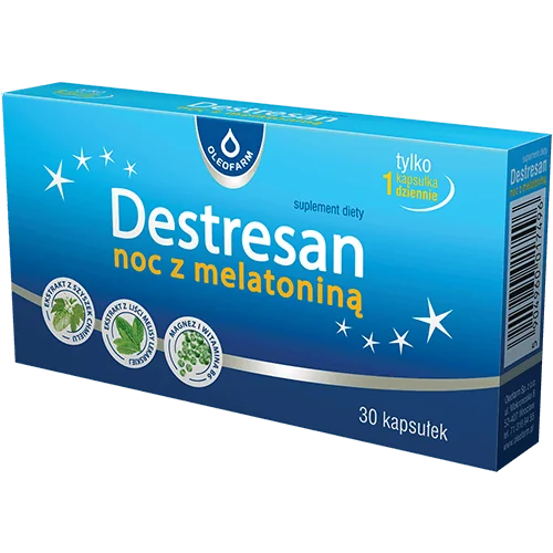 Destresan Noc z Melatoniną suplement diety, 30 kapsułek