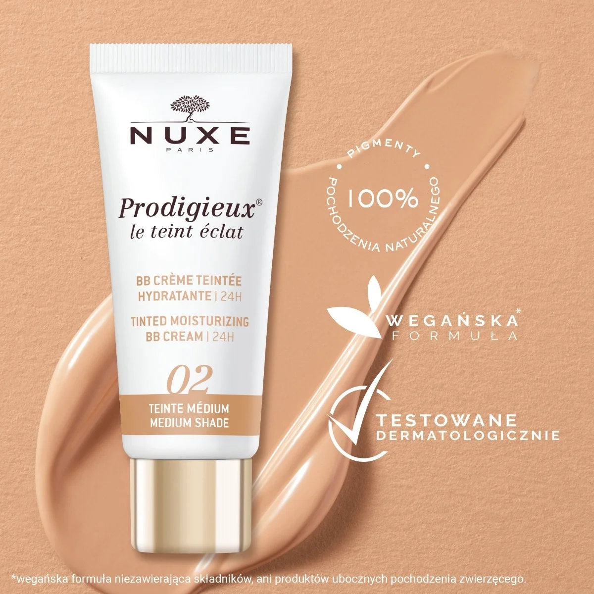 NUXE Prodigieux® krem BB do twarzy, kolor średni, 30 ml