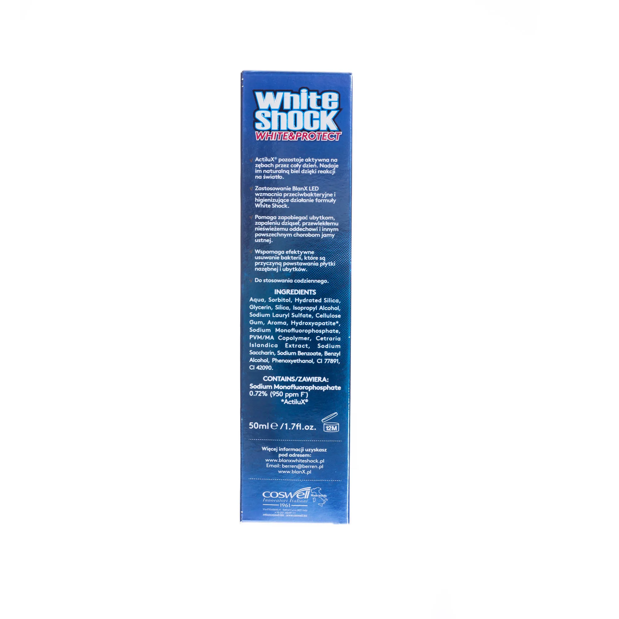 BlanX White Shock, pasta do zębów plus Blanx LED, 50 ml 