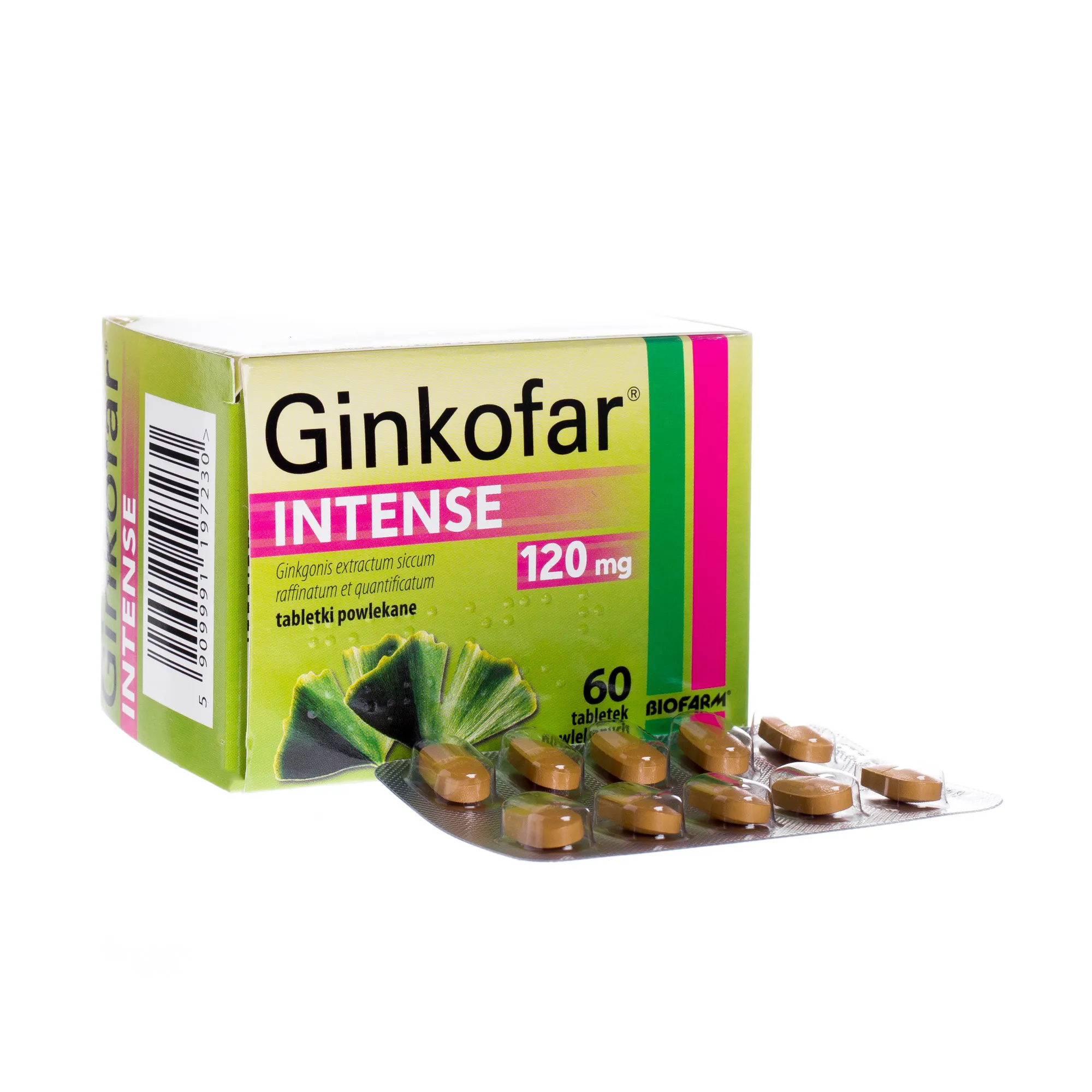 Ginkofar Intense, 120 mg, 60 tabletek powlekanych