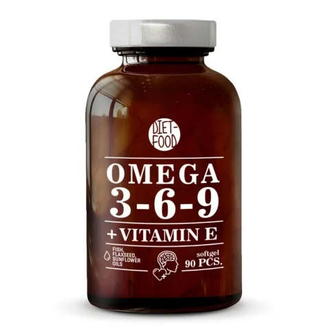 DIET-FOOD Omega 3-6-9 + Witamina E 90 kapsułek