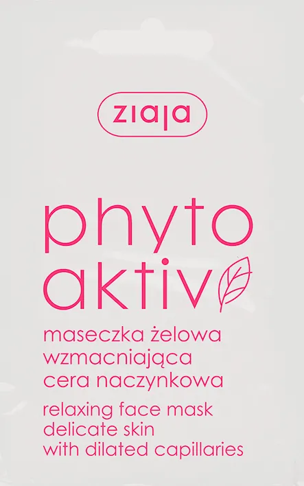 Ziaja Phytoaktiv, maseczka żelowa wzmacniająca, cera naczynkowa, 7 ml