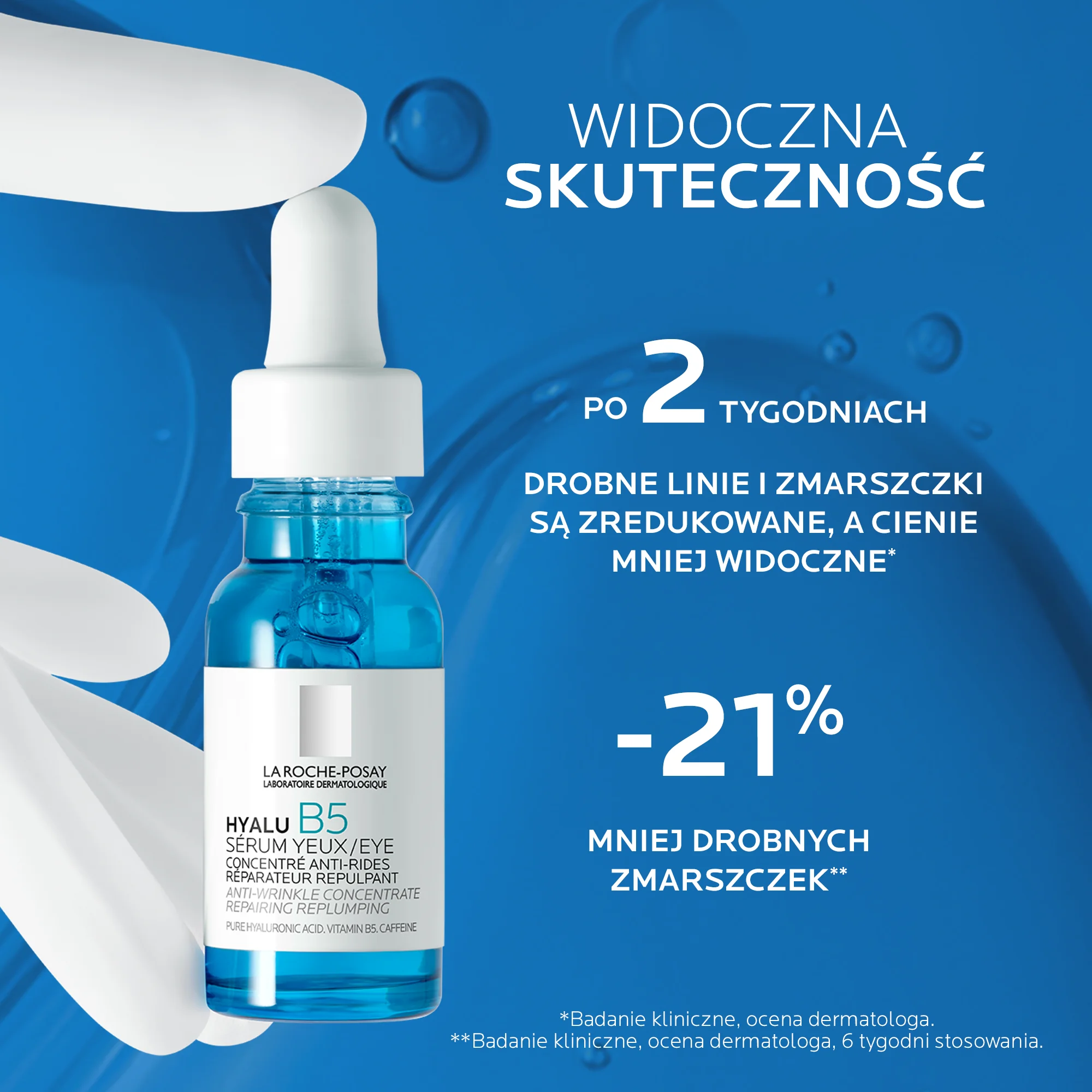 La Roche-Posay Hyalu B5 Eye Serum Przeciwzmarszczkowe serum do skóry okolic oczu, 15 ml