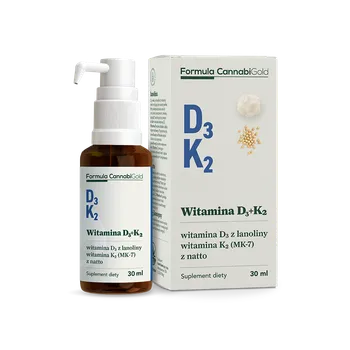 CannabiGold Formula, Witamina D3 + K2, suplement diety, 30 ml 