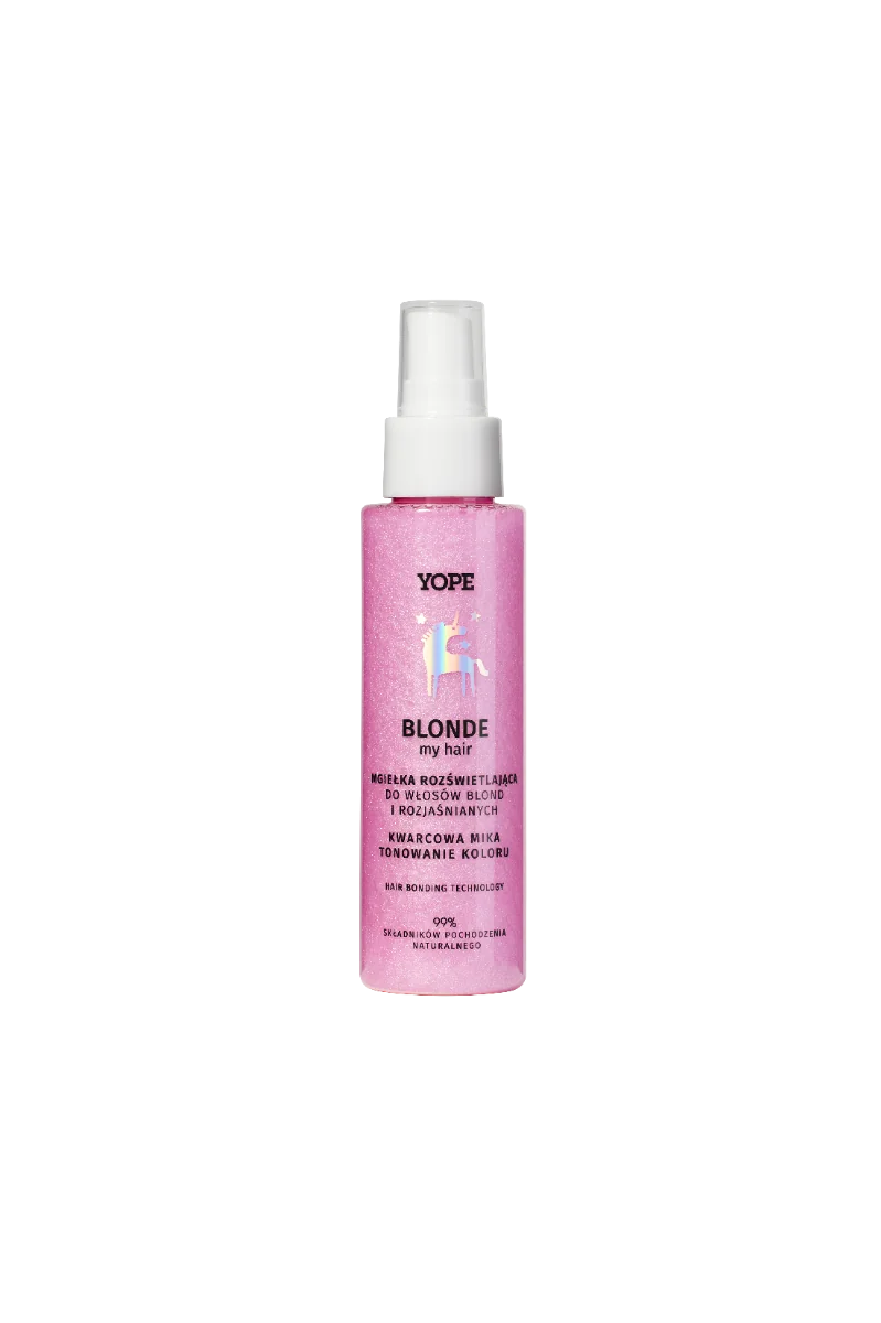 YOPE Blonde my Hair rozświetlająca mgiełka do włosów blond i rozjaśnianych Kwarc, 100 ml
