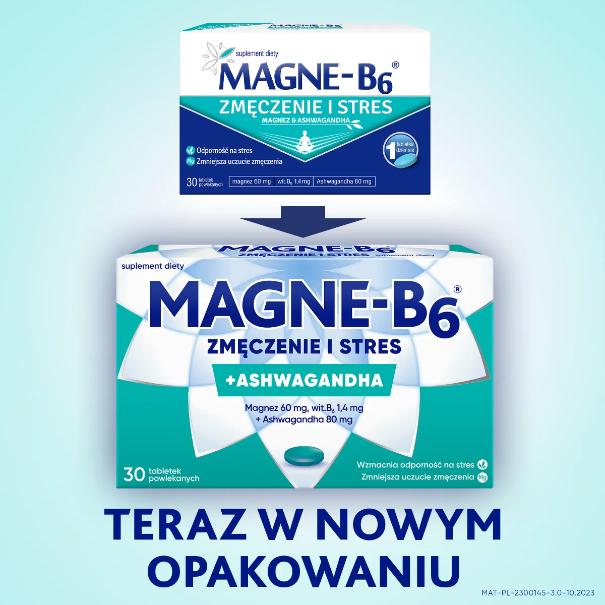 Magne-B6 Zmęczenie i Stres, suplement diety, 30 tabletek powlekanych 