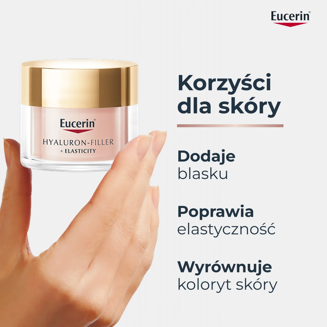Eucerin Hyaluron-Filler + Elasticity Rose Krem na dzień z SPF 30, 50 ml