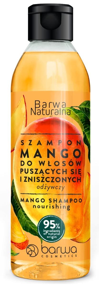 Barwa Naturalna odżywczy szampon do włosów puszących się i zniszczonych Mango, 300 ml